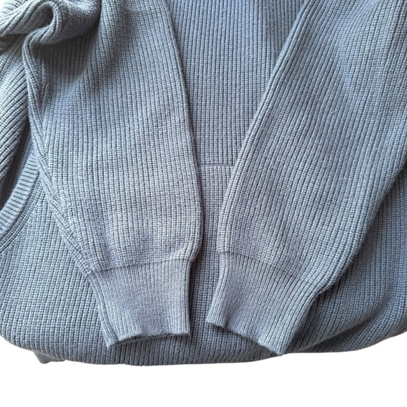 Edikted Wynter Oversized Knit Hoodie Women’s Medium Navy Blue - Picture 5 of 8